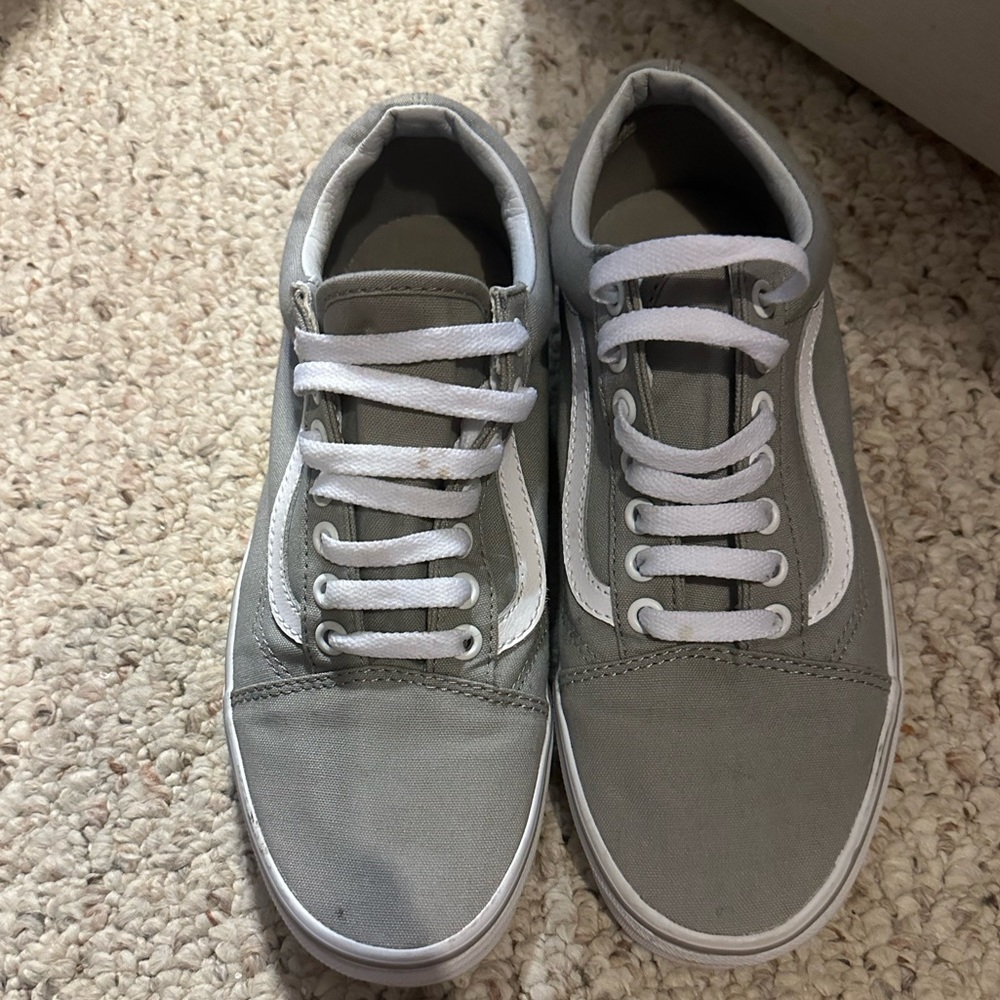 Gray and white vans
